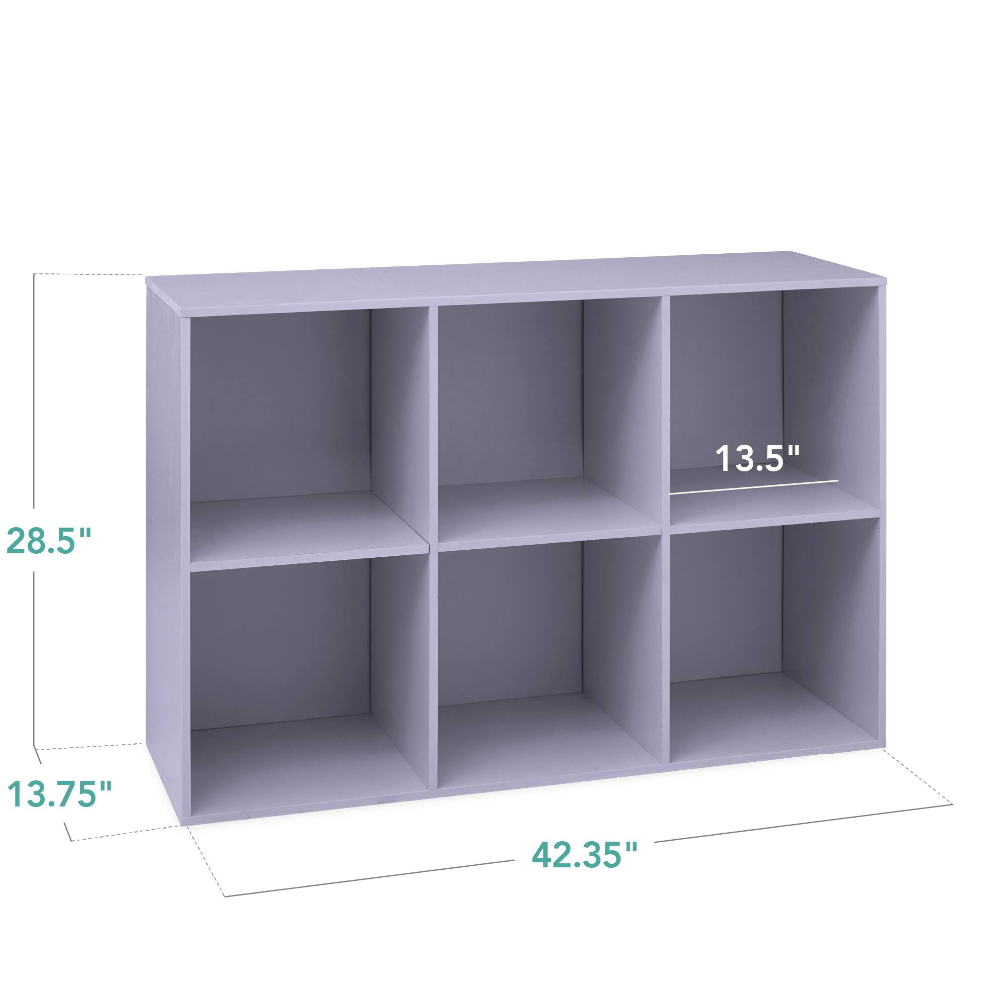Best Choice Products 6 Cube Bookshelf, 13.5in Display