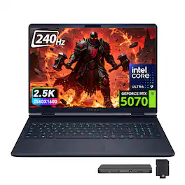 Dell - Upgraded - Alienware 16X Aurora 16" 2.5K 240Hz Gaming Laptop,Intel Ultra 9 275HX,RTX 5070,32GB RAM,2TB SSD+1TB Dock,Win 11 Pro - Interstellar Indigo