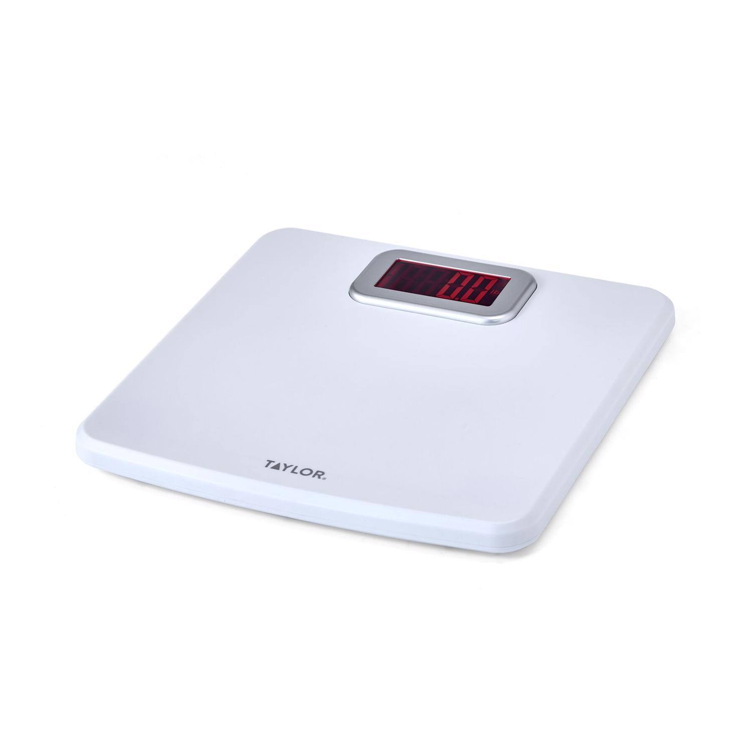 Angle. Taylor - Taylor 400 lb Digital Bathroom Scale White.