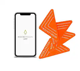 Rocketbook - Beacons Reusable Stickers Whiteboard Notes (BEA-A4-K) - Orange