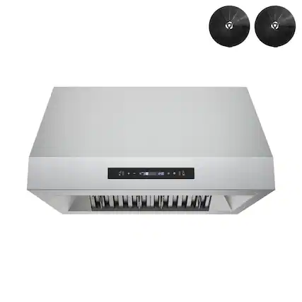 Front. Streamline - 30 in. Gattola Ducted Undermount 406 CFM Range Hood, Baffle Filters, Touchpad Control, LED Lights - Brushed Stainless Steel.