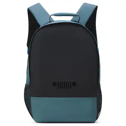 Front. Delsey - Jeep JS012C Dual Material Backpack - Light Blue.