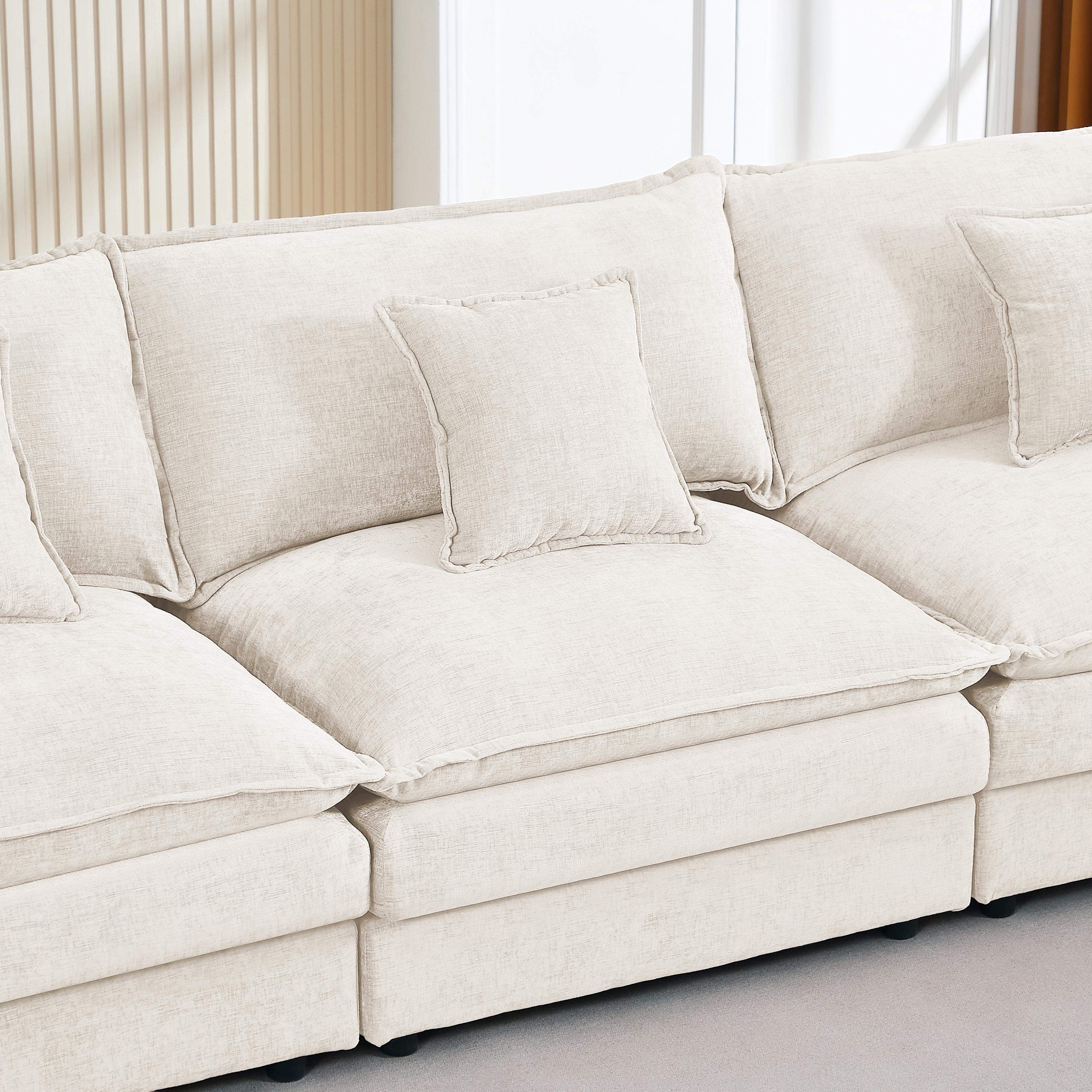 Roomtec Modular Sectional Sofa 102 Inch L Shaped Couch Set for Living ...