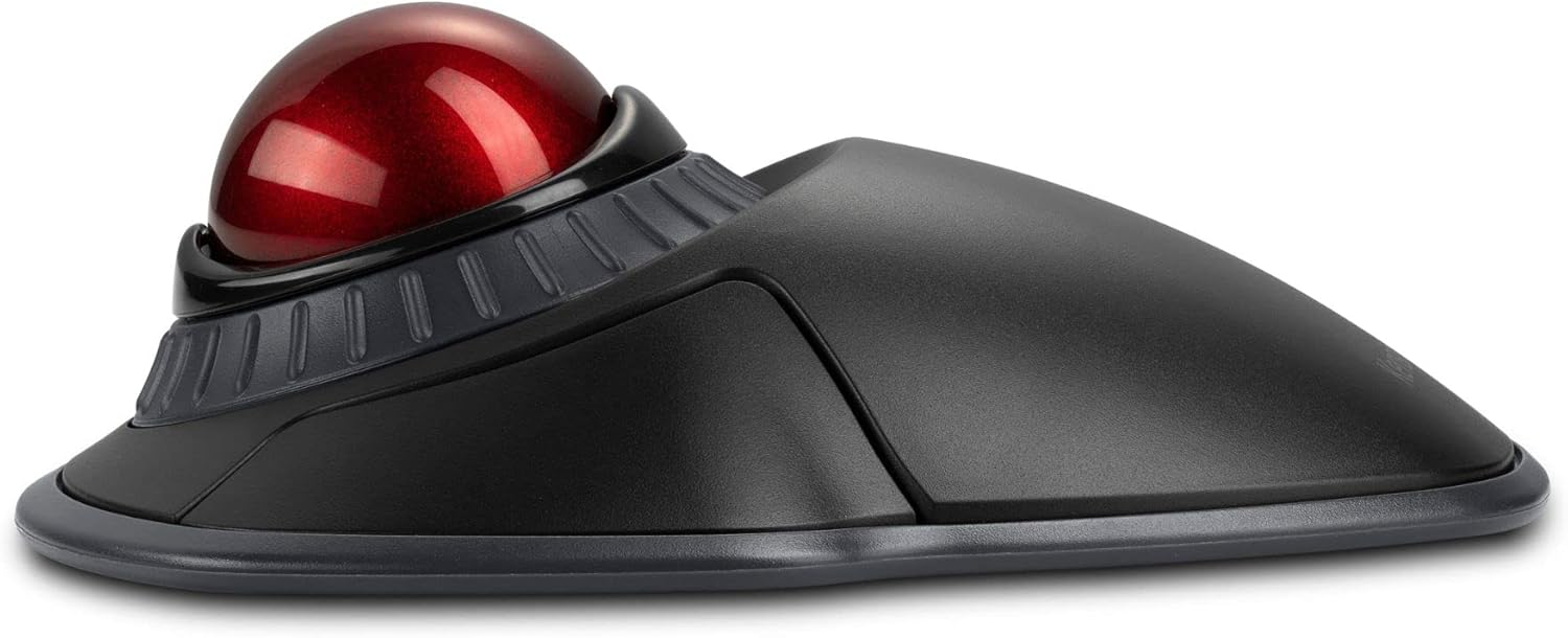 Angle. Kensington - Kensington Orbit Wireless Trackball with Scroll Ring - Black - Optical - Wireless - Bluetooth/Radio Frequency - 2.40 GHz - Black,Red.