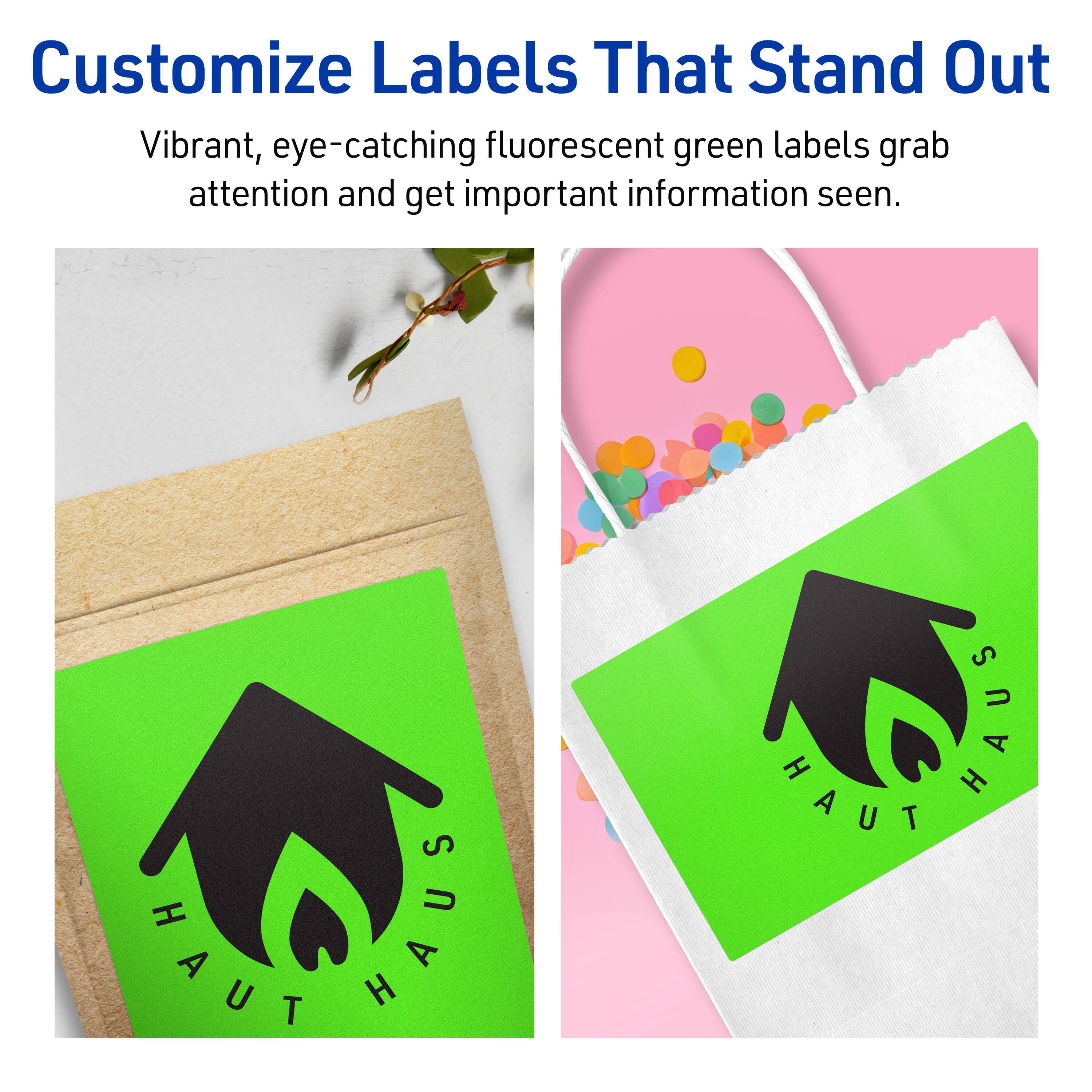 Customize Labels That Stand Out

Vibrant, eye-catching fluorescent green labels grab attention and get important information seen.

HAUT HAUS HAUT HAUS