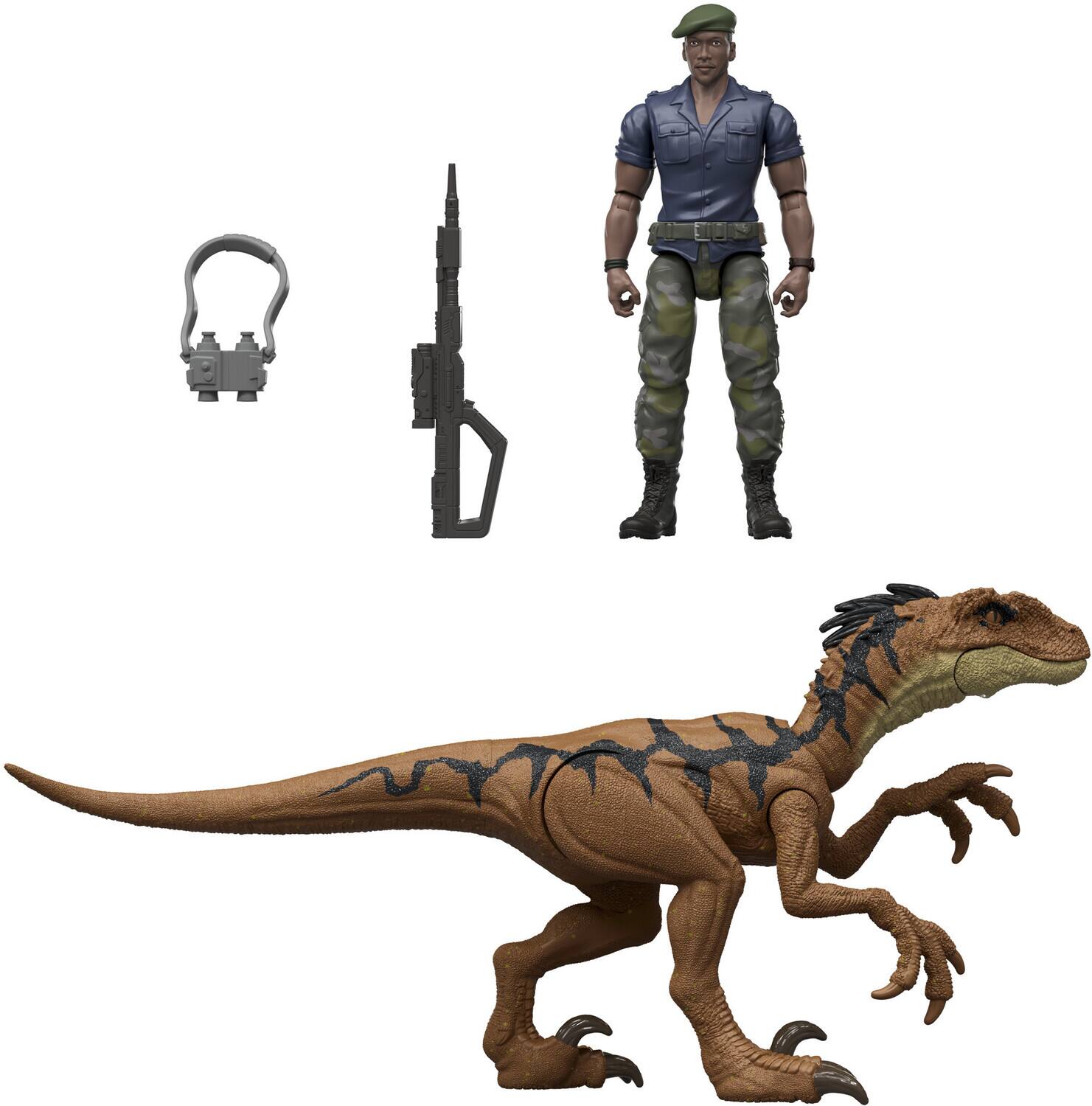 Alt View 4. Mattel - Mattel - Jurassic World: Rebirth Duncan Kincaid & Velociraptor Action Figure 2-Pack   - COLLECTIBLES - Multicolor.