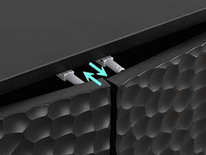 Alt View 7. Bestier - Mid-Century Sideboard with Ample Storage & Raised Legs for Easy Cleaning - black.