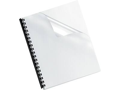 Front. Fellowes - Fellowes Crystals Presentation Covers, Letter Size, Clear, 100/Pack (5293701) - Clear.
