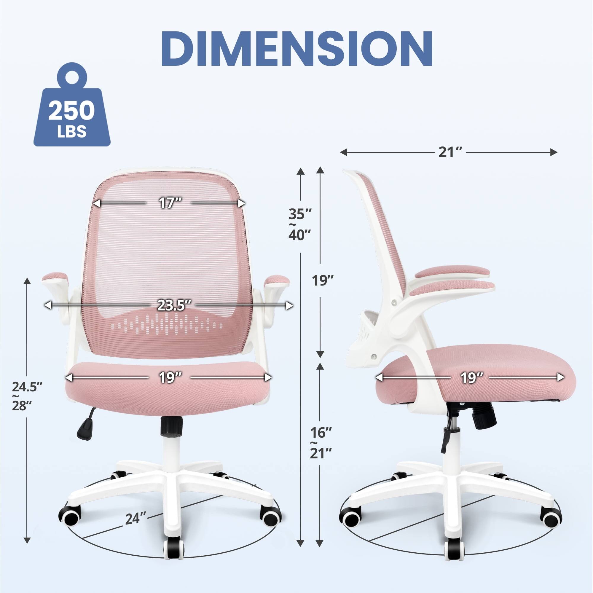 DIMENSION  
250 LBS  
21"  
17"  
35" - 40"  
19"  
23.5"  
24.5"  
28"  
19"  
19"  
16"  
21"  
24"