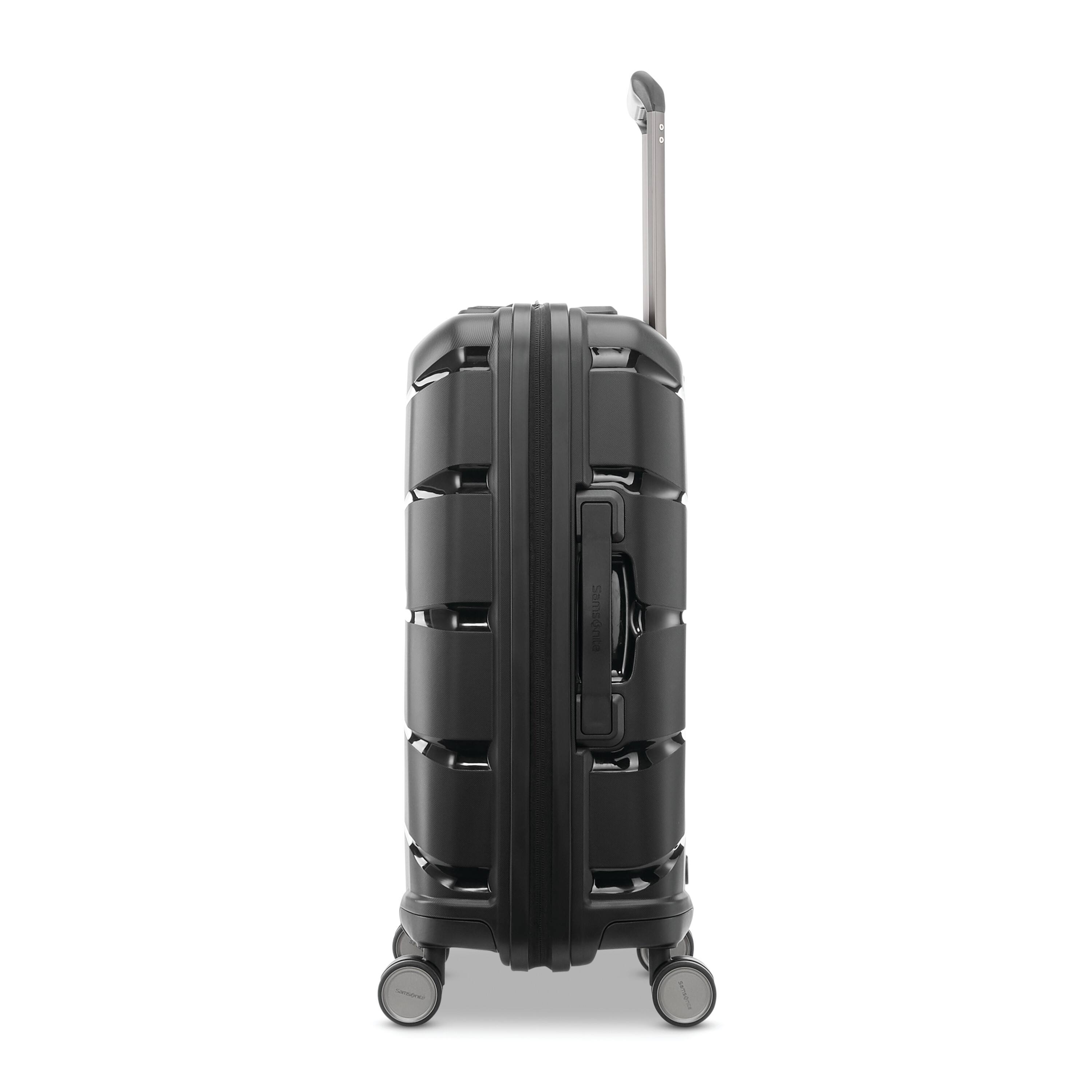 Angle. Samsonite - Outline Pro 22x14x9 Spinner Carry On Suitcase - Midnight Black.