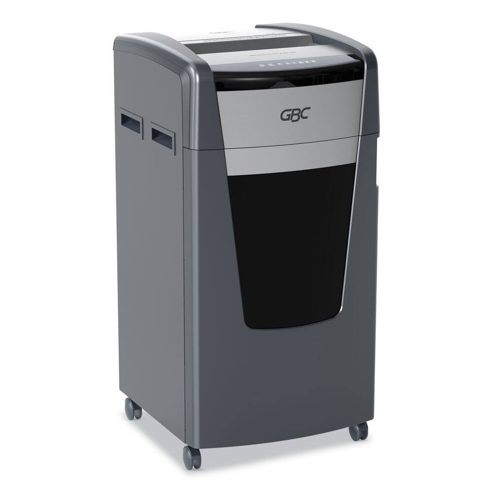 Front. GBC - WSM177005 Momentum X26-32 26 Manual Sheet Capacity Micro-Cut P-4 Anti-Jam Shredder - Black/Silver.