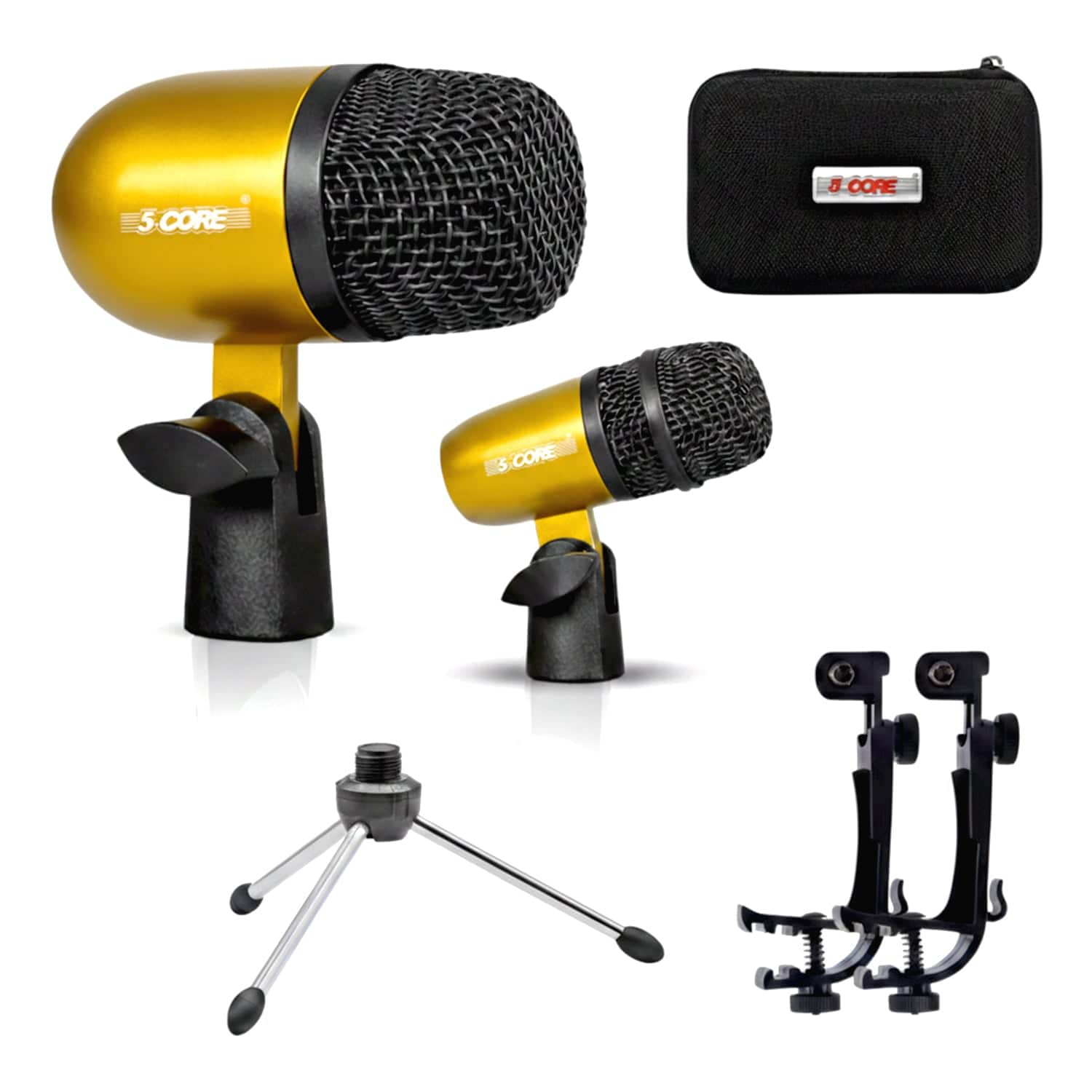 5 CORE - Conga Mic Snare Tom Set Professional XLR Cardioid Condenser Instrument Microphone Kit - Yellow price history on PriceWatchPro