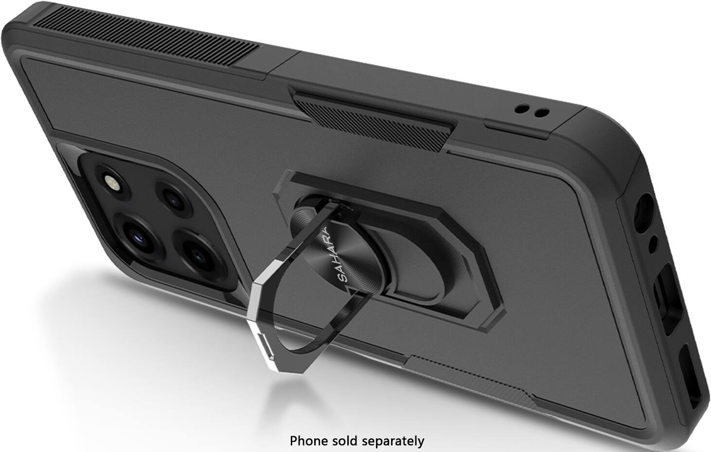 The text on the image reads "Sahara Phone sold separately."