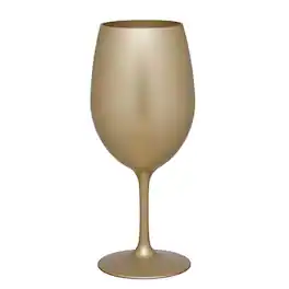 APRILSOUL - Metallic Plastic Wine Glasses Set of 4 BPA Free Acrylic Unbreakable Red White Wine Glasses - Gold