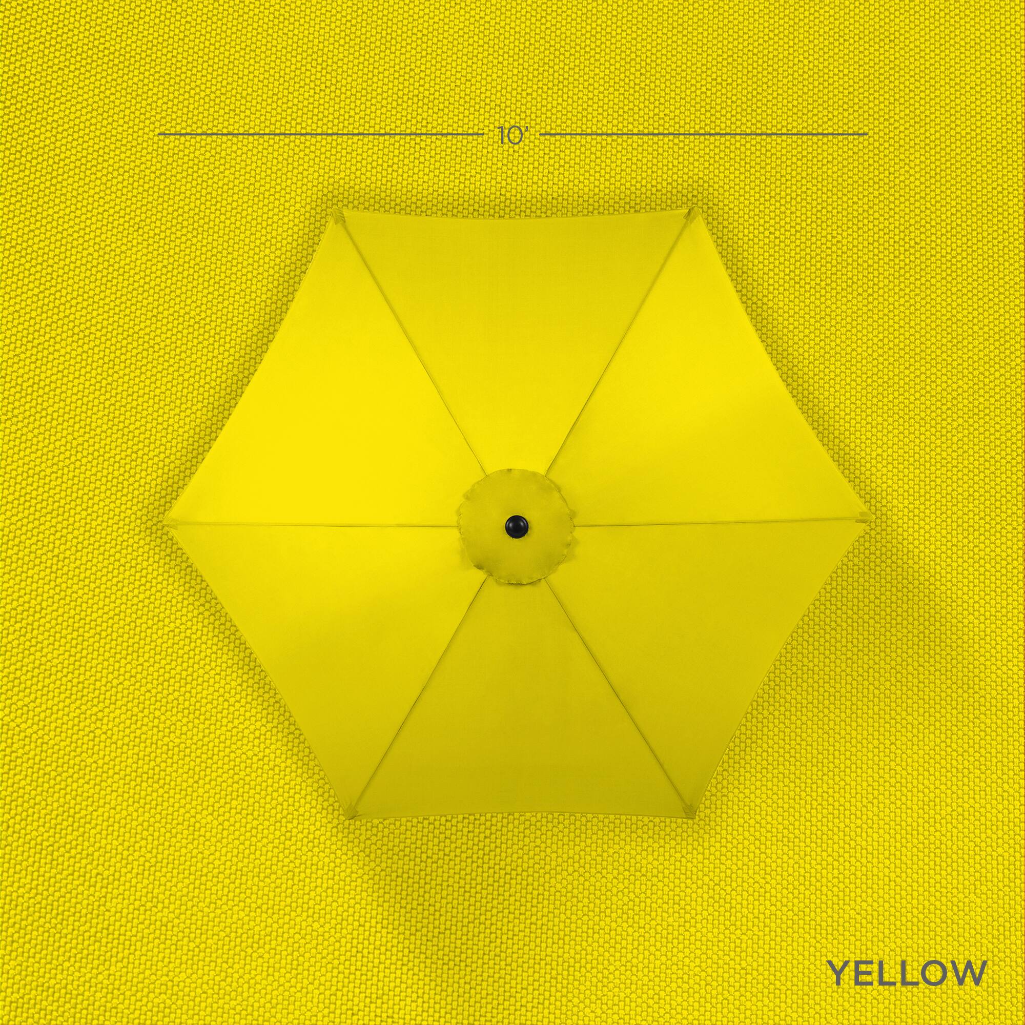 Alt View 6. Best Choice Products - Best Choice Products 10ft Outdoor Woodgrain Pattern Steel Market Patio Umbrella w/ Crank, Tilt - Yellow - Yellow - Woodgrain Finish.