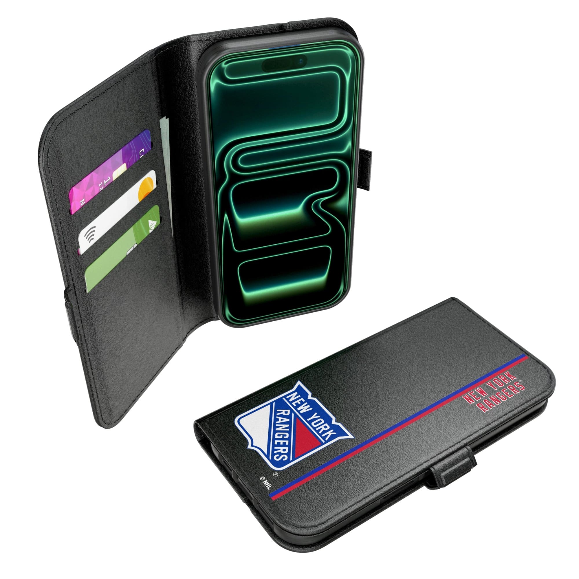 Keyscaper - NHL - New York Rangers iPhone Folio 2.0 Case - 17 Pro - Black price history on PriceWatchPro
