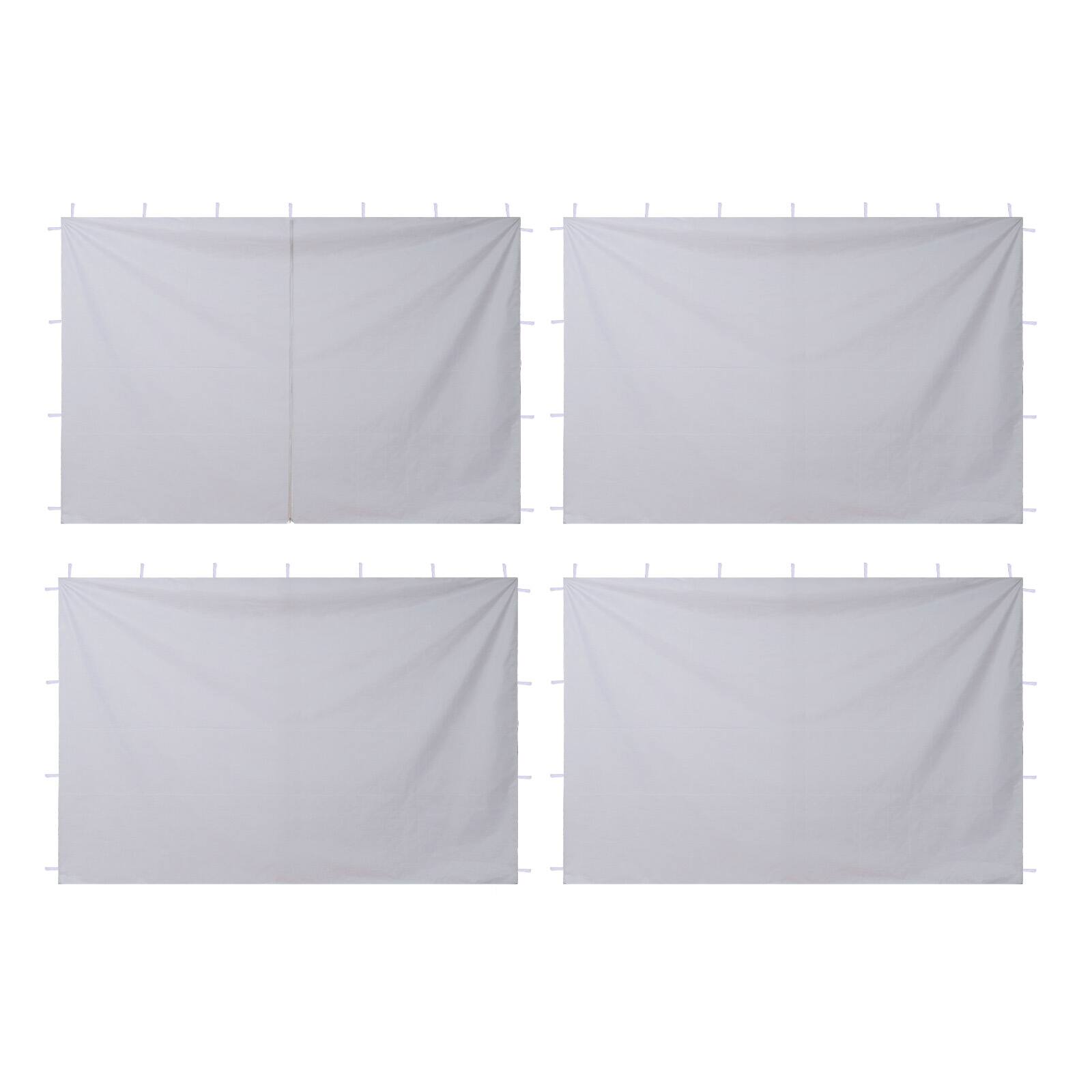 Alt View 5. VEVOR - Canopy Sidewalls, Fit for 10 x 10 ft Pop Up Canopy Tent, Tent Side Walls with Waterproof and Sunlight Protection Layer - White.