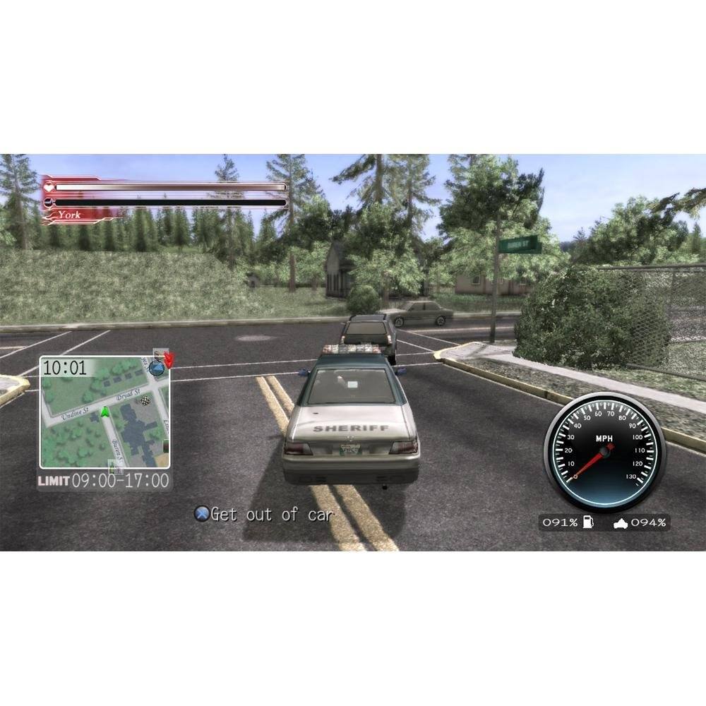 York  
10:01  
Doas S C Barvey  
LIMIT 09:00-17:00  
SHERIFF  
091% 094%  
Get out of car