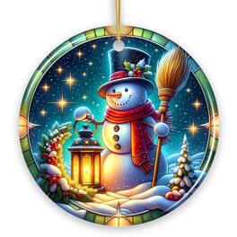 OrnamentallyYou - Winter Wanderer Snowman Ornament Holiday Gift and Christmas Decor - Multi-colored