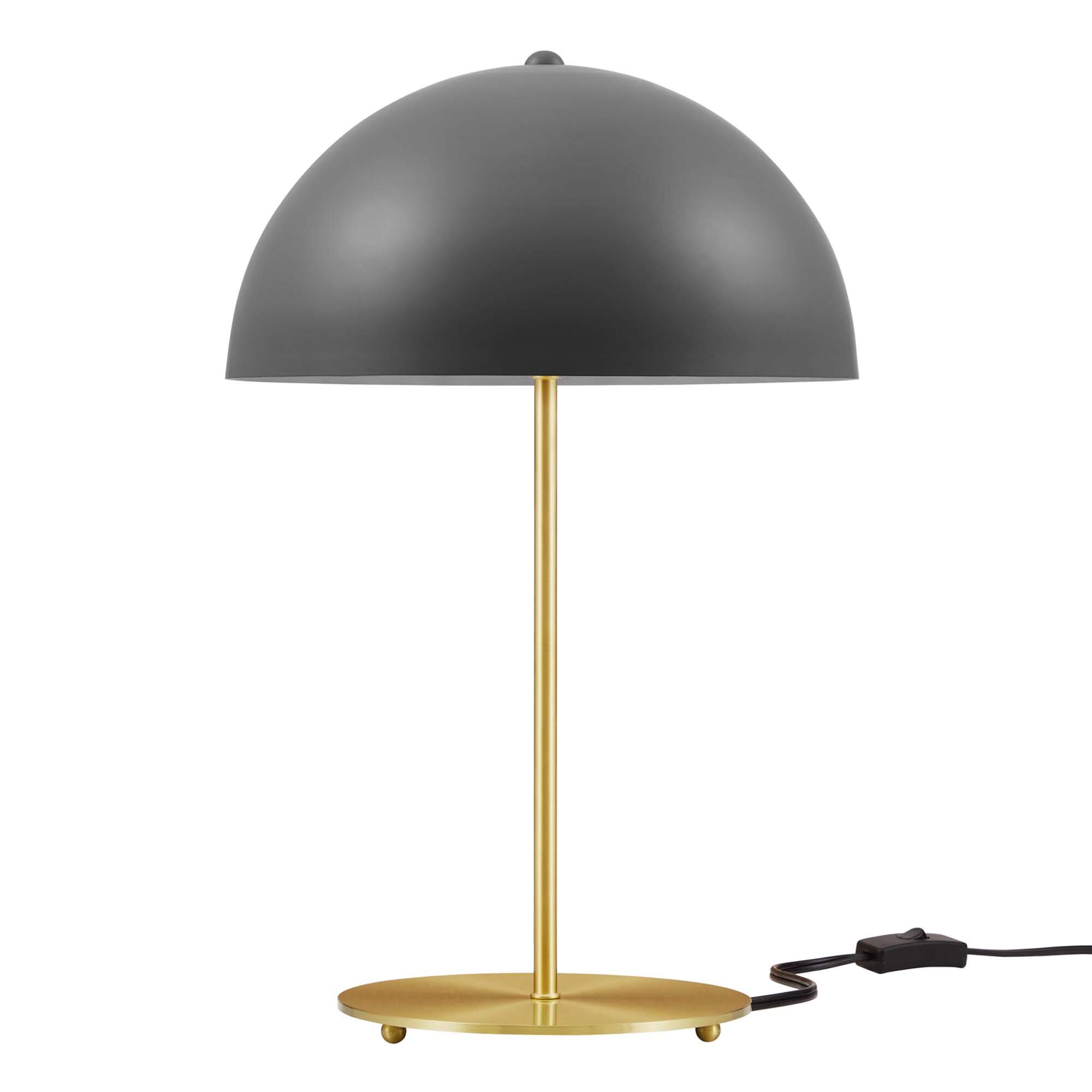 Angle. Modway - Ideal Metal Table Lamp by Modway - Gray Satin Brass.