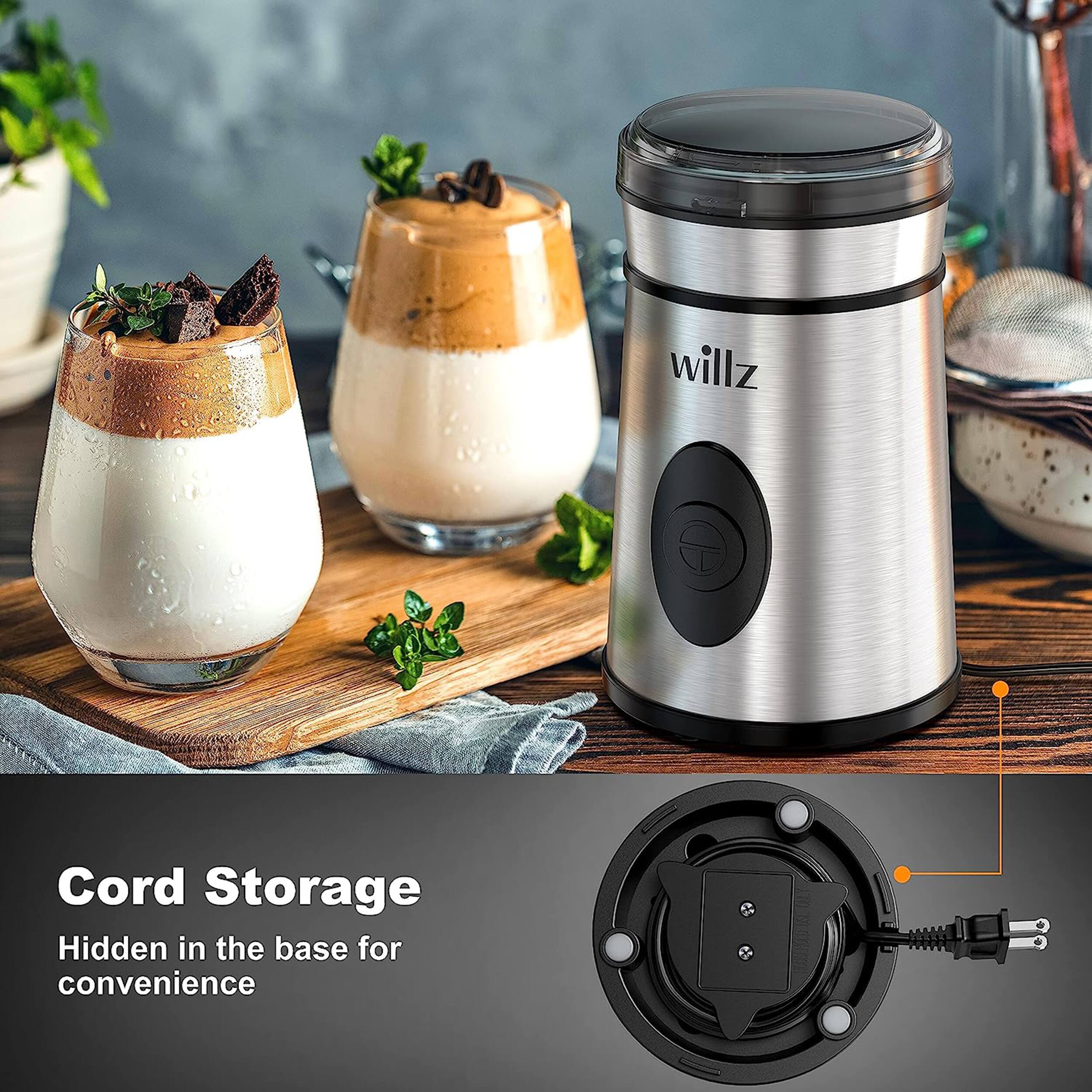 willz Cord Storage
Hidden in the base for convenience