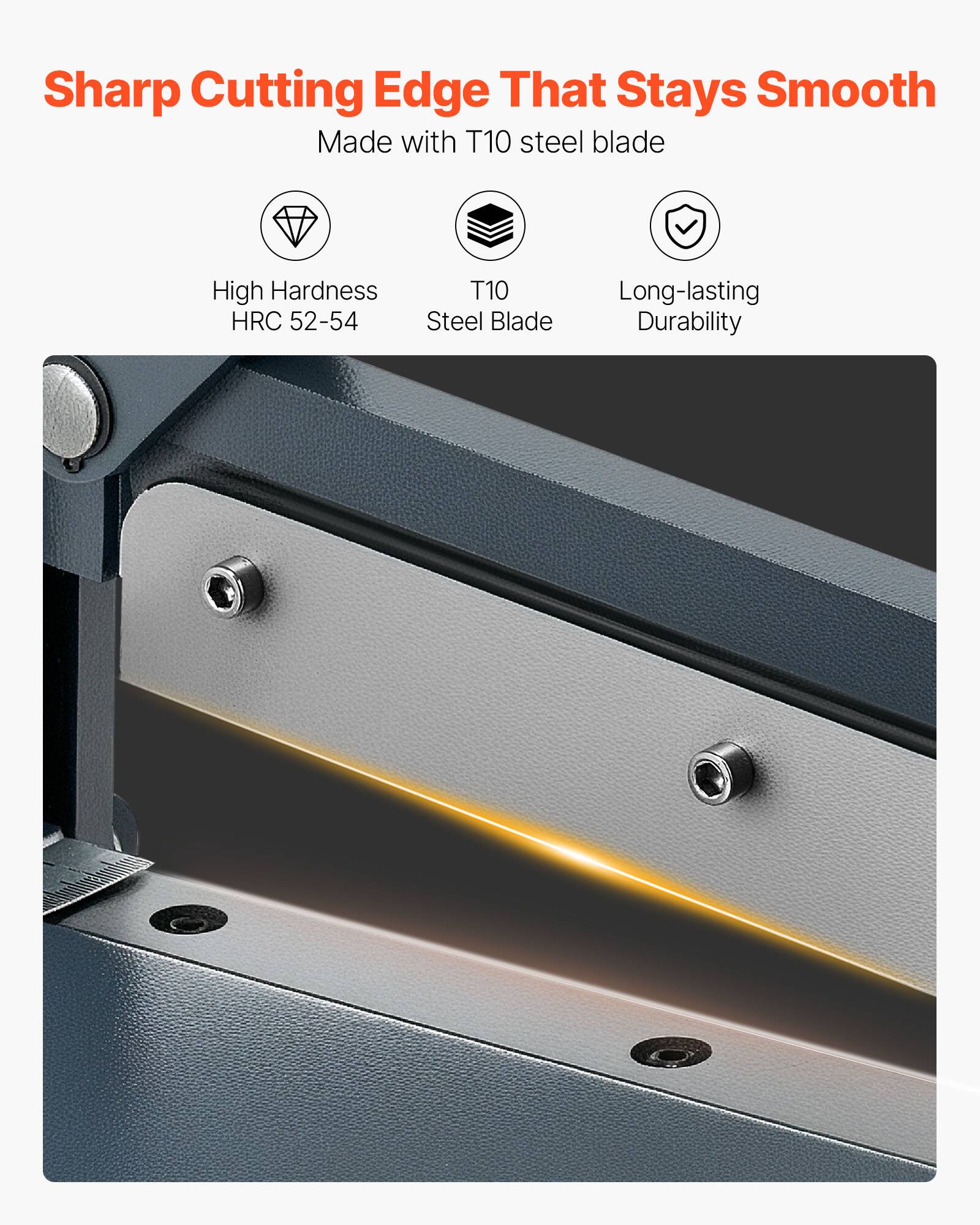 Sharp Cutting Edge That Stays Smooth  
Made with T10 steel blade  
- High Hardness HRC 52-54  
- T10 Steel Blade  
- Long-lasting Durability