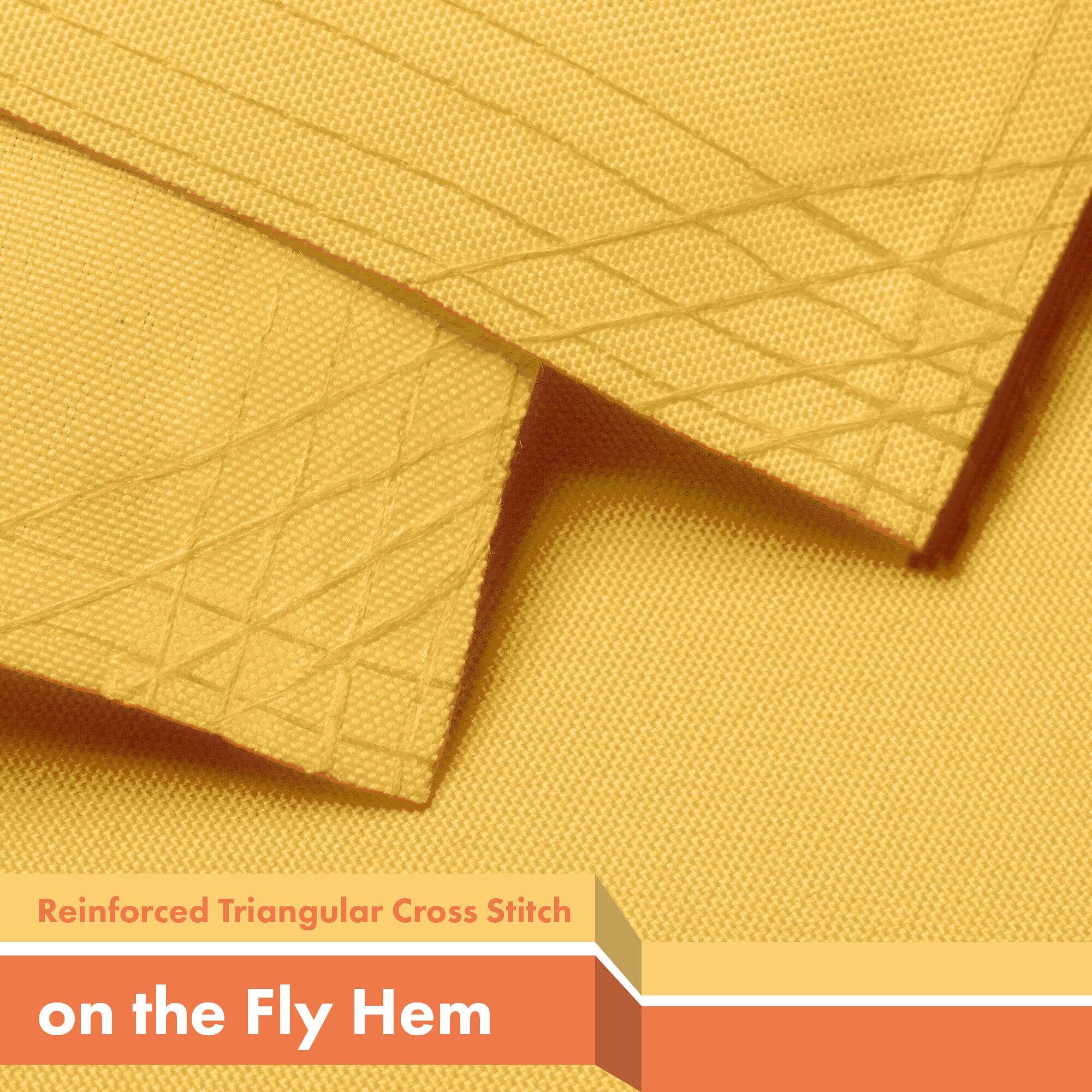 Reinforced Triangular Cross Stitch on the Fly Hem