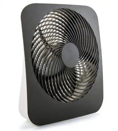 Front. FINEAK - 10-Inch Portable Fan - Battery/AC Powered 2-Speed for Travel (Black, OOS).