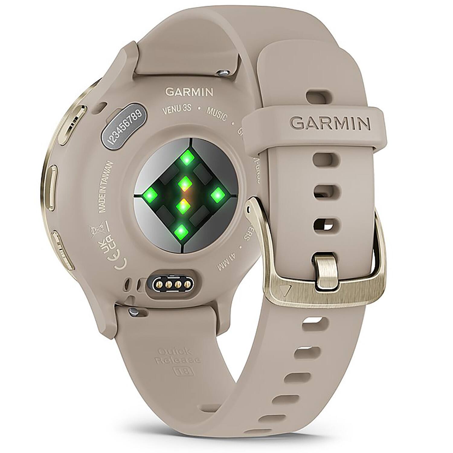 GARMIN VENU 3S  
MUSIC  
123456789  
MADE IN TAIWAN  
GARMIN Quick Release