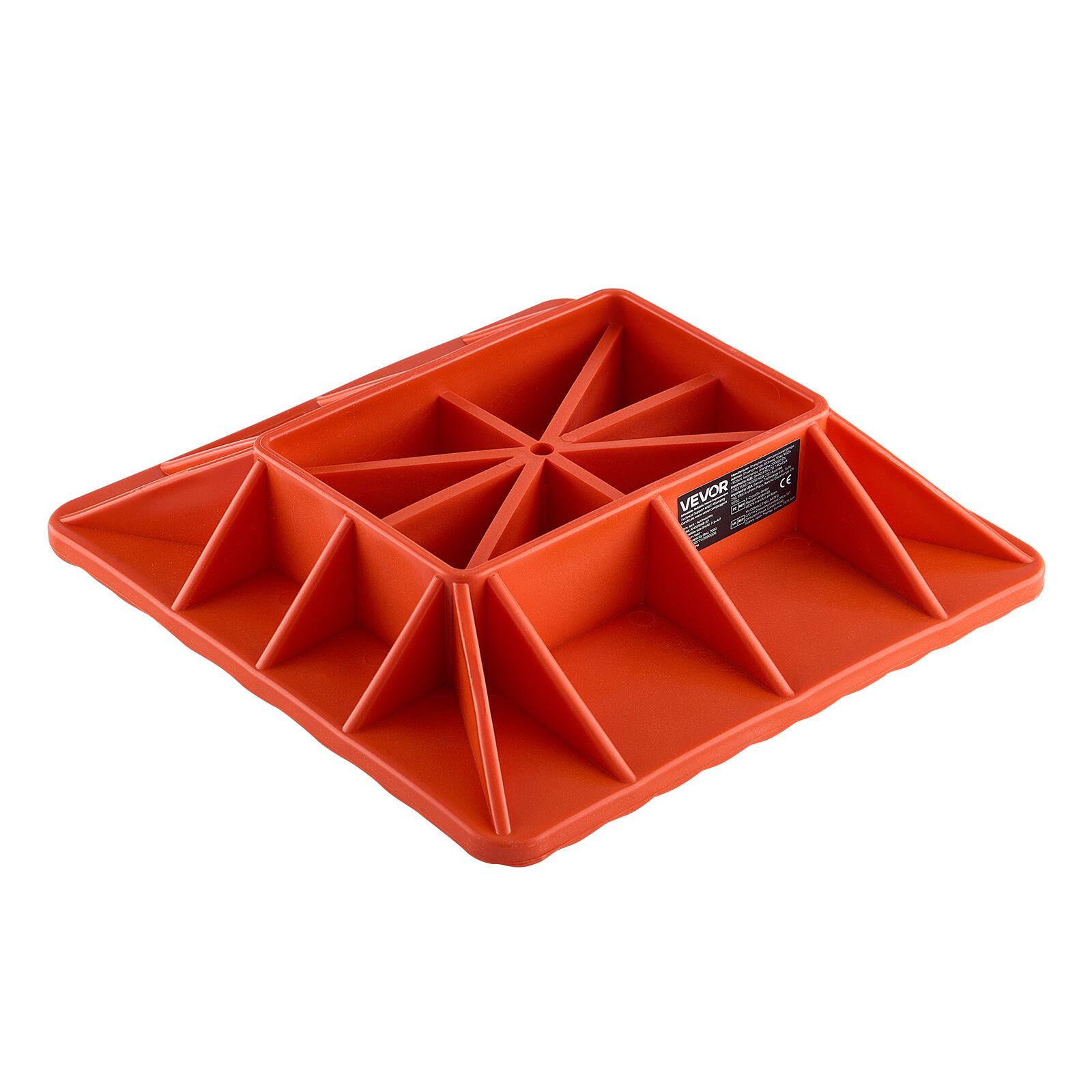Alt View 5. VEVOR - High Lift Jack Base and Handle Keeper, 11.6" x 11.6" Off Road Jack Stand Base with 7000 Pound Capacity - Orange.