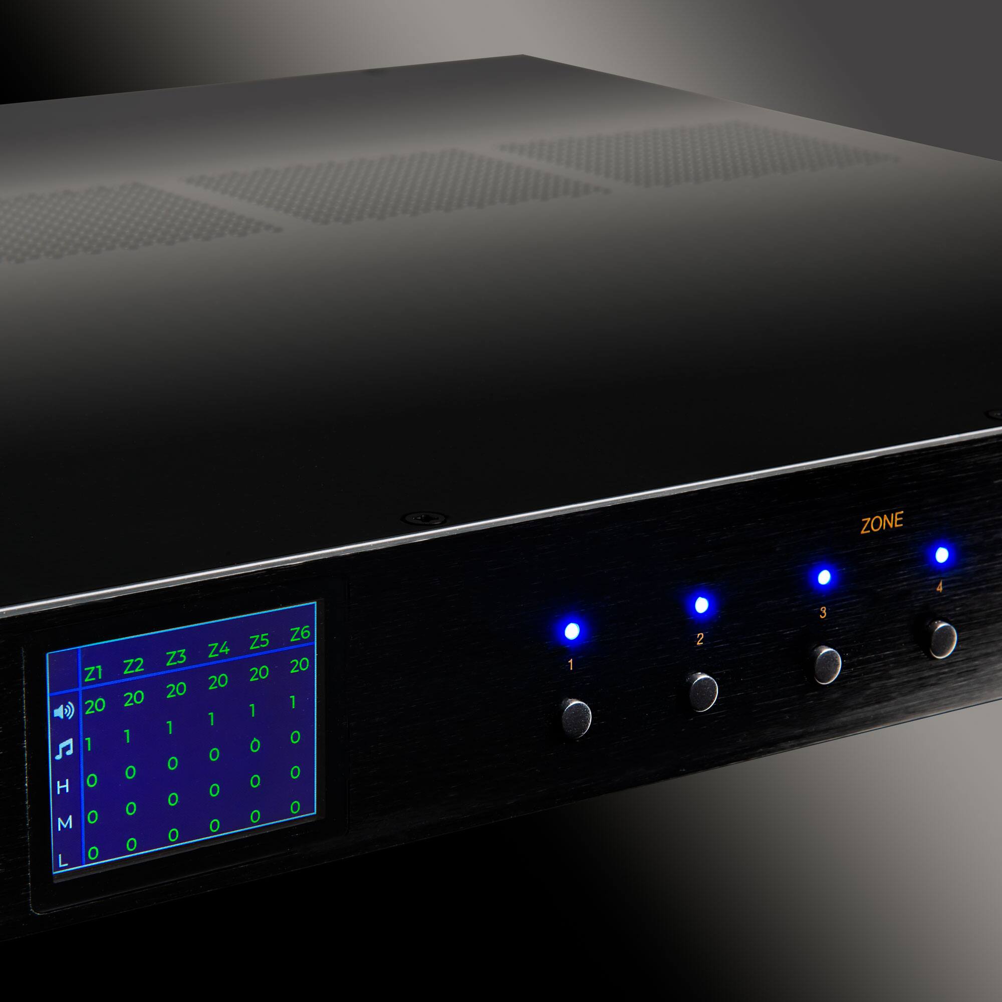 Left. OSD Audio - OSD Nero MX1250 DSP Matrix 12-Channel Amplifier, 6-Zone Multi-Room Audio System for Whole Home Audio - Black.
