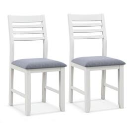 Kadyn - Dining Chairs, Kitchen Chairs Trattoria Chairs,Wooden Dining Chair Set of 2 with Rubber Wood Frame and Padded - White
