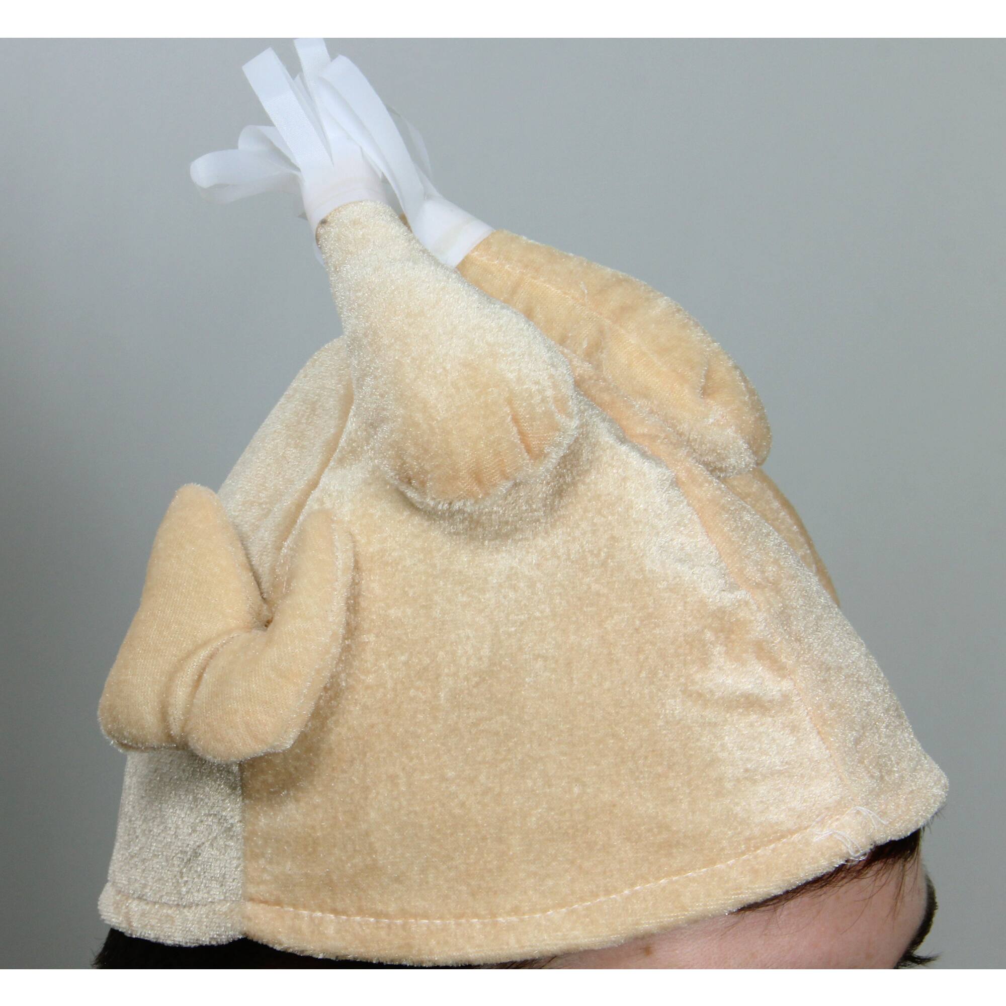 Alt View 1. Northlight - Unisex Adult Plush Turkey Costume Hat - One Size  - Beige - Beige.