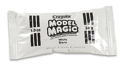 Crayola Model Magic  
28 g / 1.0 oz  
Soft Sculpting Modeling Material  
White / Blanc  
Modeling Material  
Soft and Spongy  
Modeling Dough