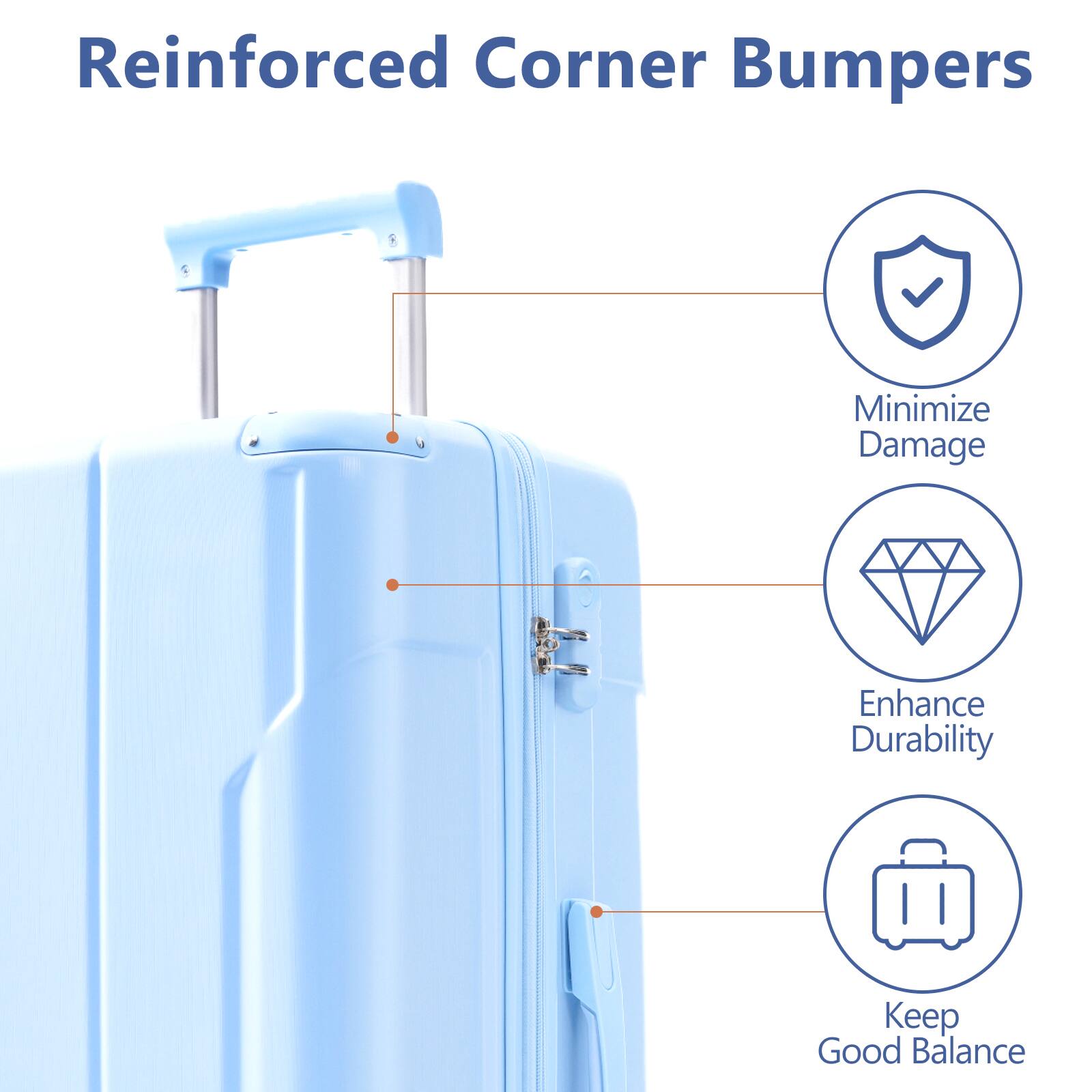Reinforced Corner Bumpers

- Minimize Damage
- Enhance Durability
- Keep Good Balance