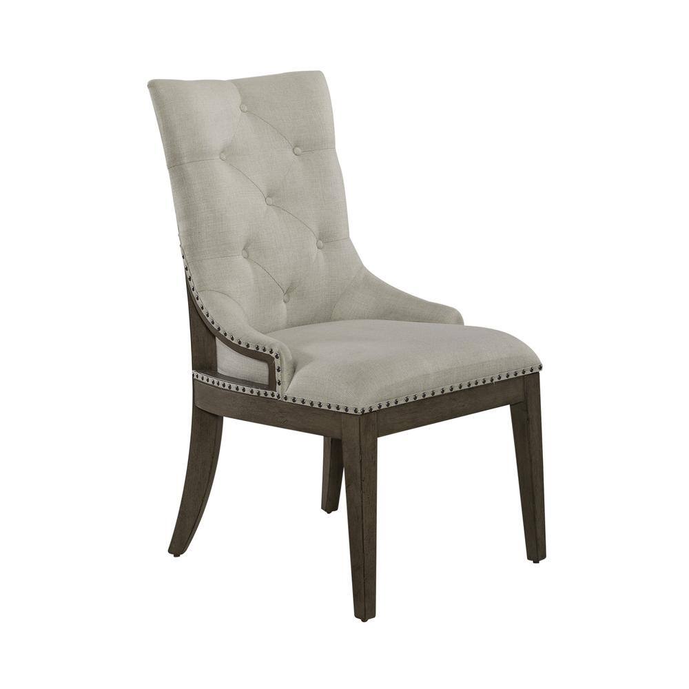 Alt View 3. Liberty Furniture Industries - Uph Shelter Side Chair (RTA) - Set of 2 Traditional Multi in Dusty Taupe - Multi.