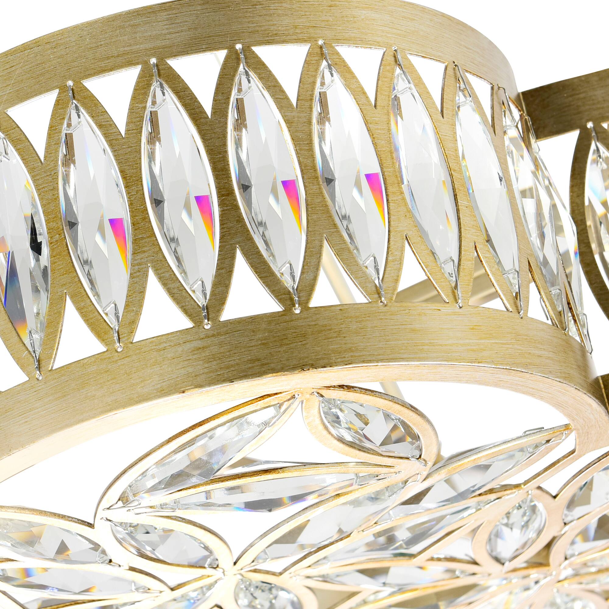 Left. CWI Lighting - Nova 6 Light Chandelier With Champagne Finish - Champagne.