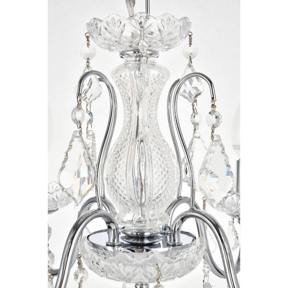 Alt View 1. Elegant Lighting - St. Francis 4 light Chrome Pendant Clear Royal Cut Crystal - Chrome.