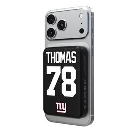 Keyscaper - Andrew Thomas New York Giants 5000mAh Wireless Magnetic Power Bank - Black