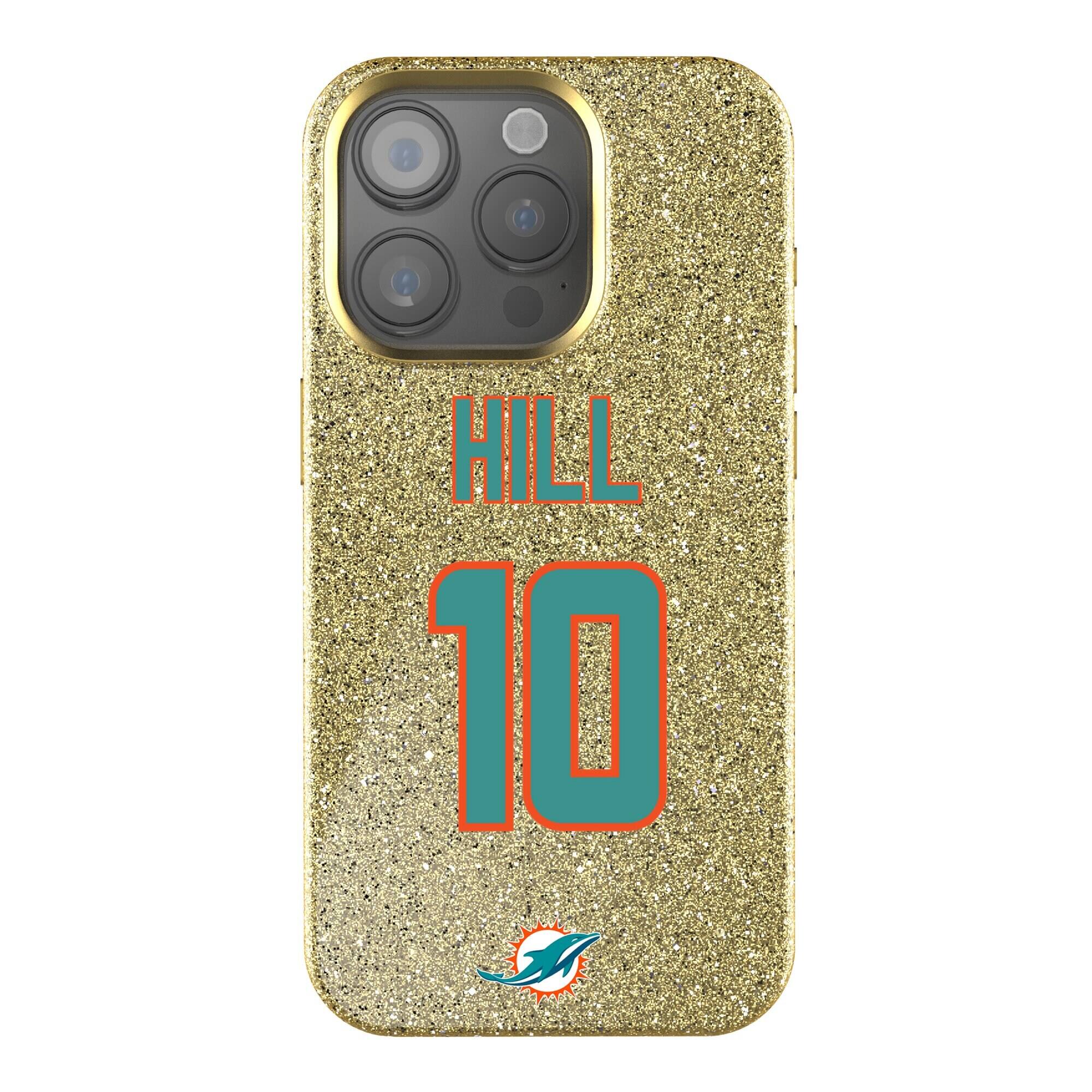 Keyscaper - NFL - Tyreek Hill Miami Dolphins Bling iPhone Case - 16 Plus - Gold