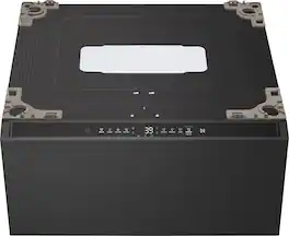 LG - SIGNATURE SideKick 1.0 Cu Ft Top Load Pedestal Washer with Dual LED Display - Brushed Black Steel