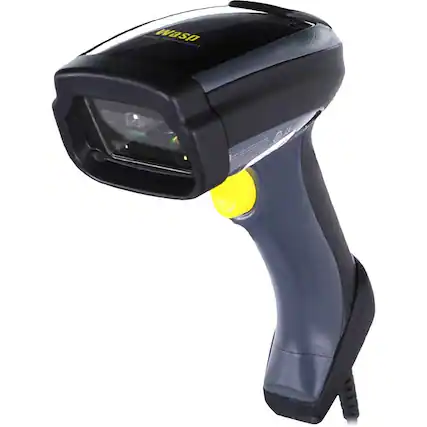 Front. Wasp - Wasp WDI7500 Industrial 2D Barcode Scanner w/USB cable - Cable Connectivity - 33.40" Scan Distance - 1D, 2D - LED - Black.