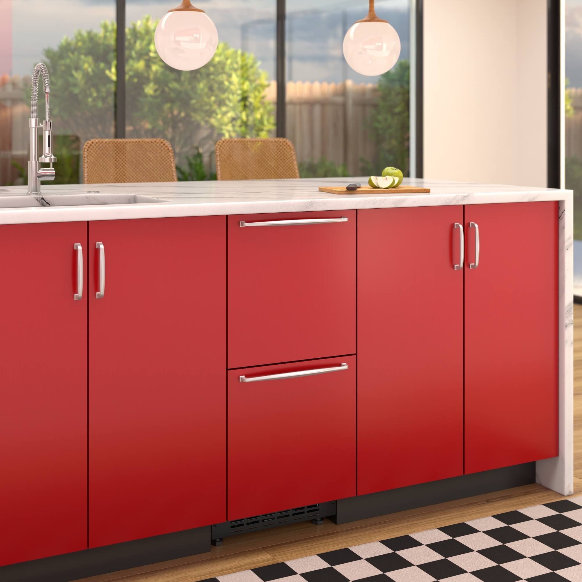 Alt View 1. Koolmore - 15 in. Panel Ready Built-in Double Refrigerator, Frost-Free Undercounter Fridge with Digital Temperature Control - Black.