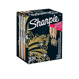 Sharpie - Permanent Markers, Fine Tip, 36/Pack - Assorted Metallic