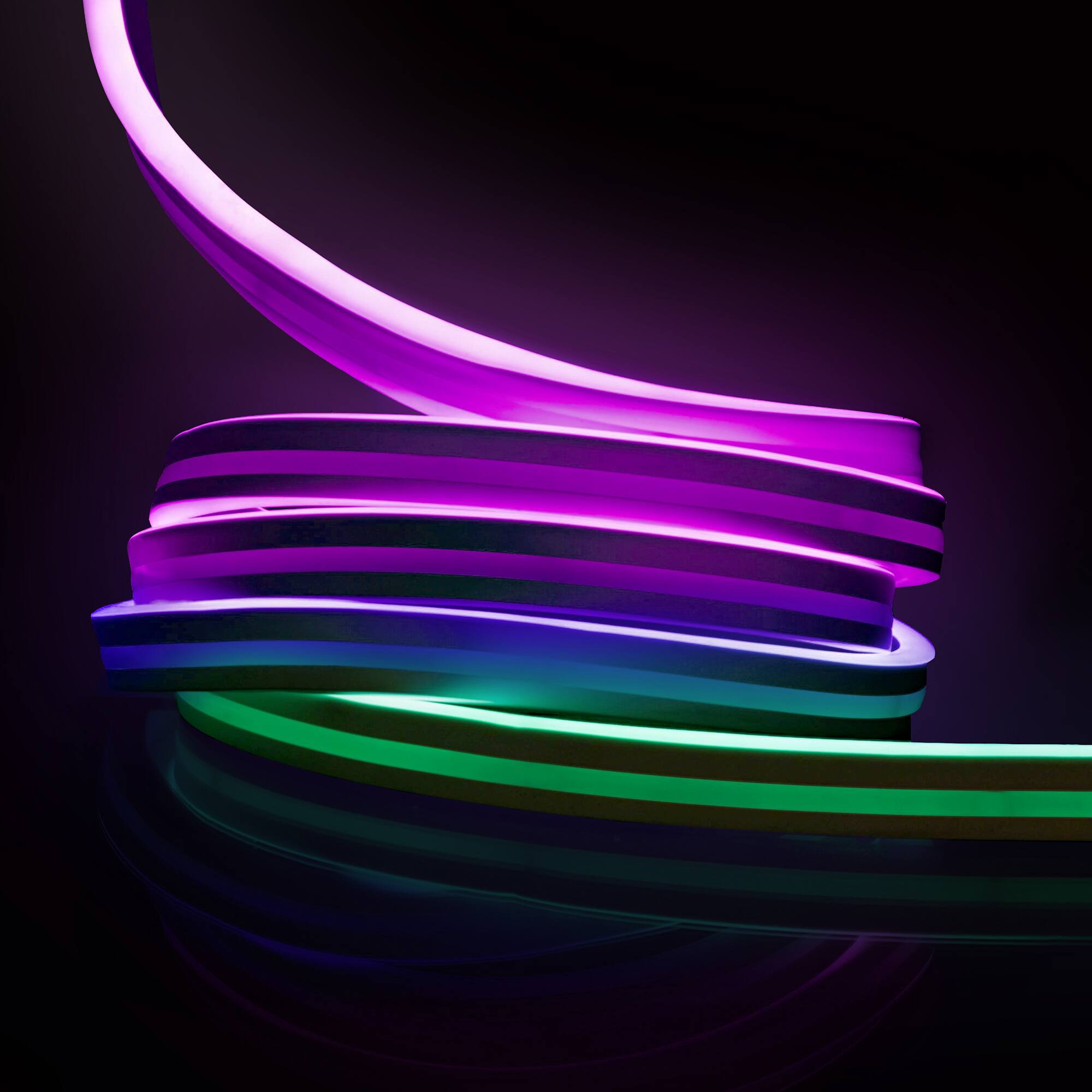 Alt View 1. Monster - Flexible Sound Reactive 6.5 ft. Color-Changing USB LED Light Strip, USB Powered - Multicolor.