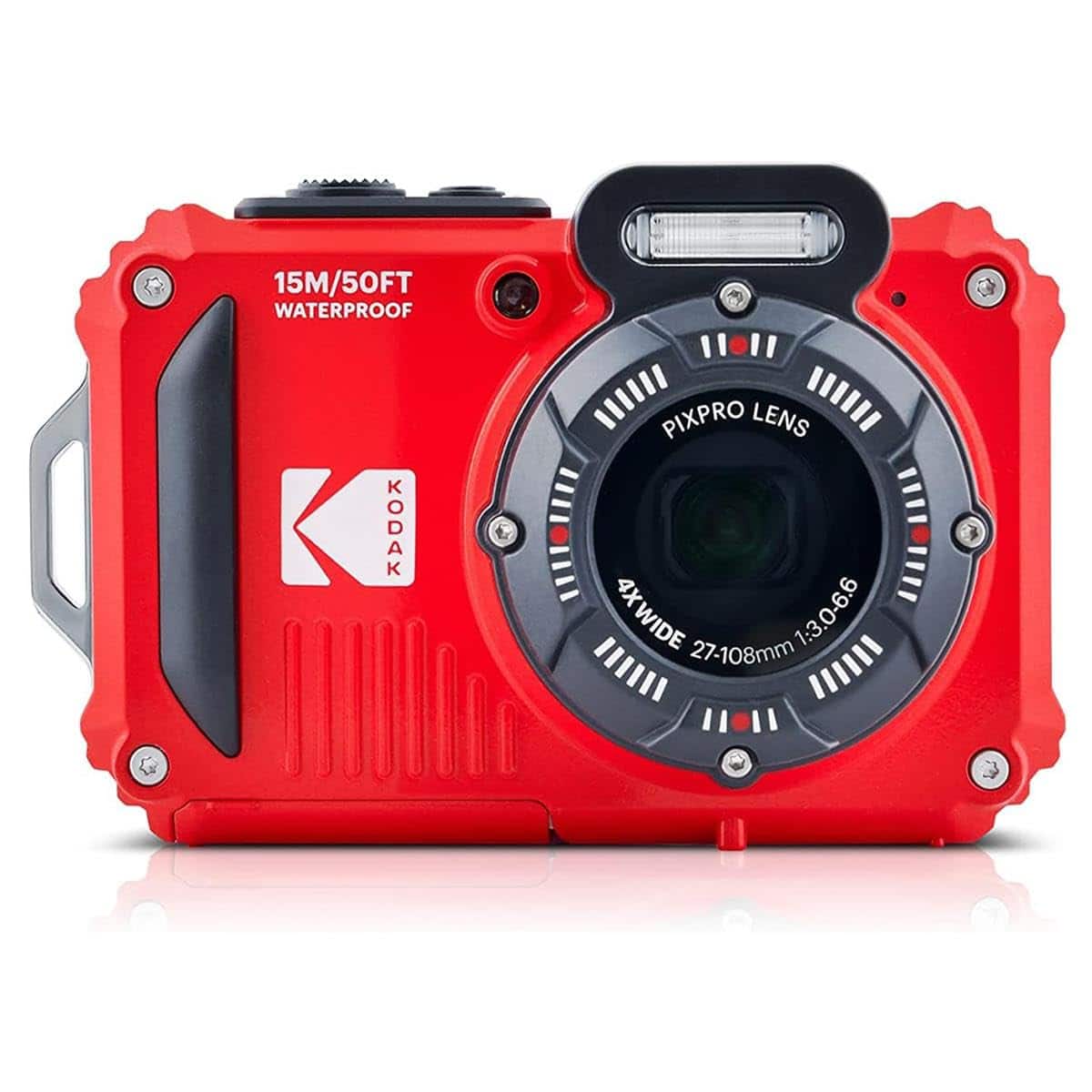 15M/50FT WATERPROOF  
KODAK PIXPRO LENS  
4X WIDE 1:3.0-6.6 27-108mm