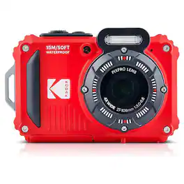 Kodak - PIXPRO WPZ2 Rugged Waterproof Digital Camera 16MP 4X Optical Zoom 2.7" LCD Full HD Video - Red