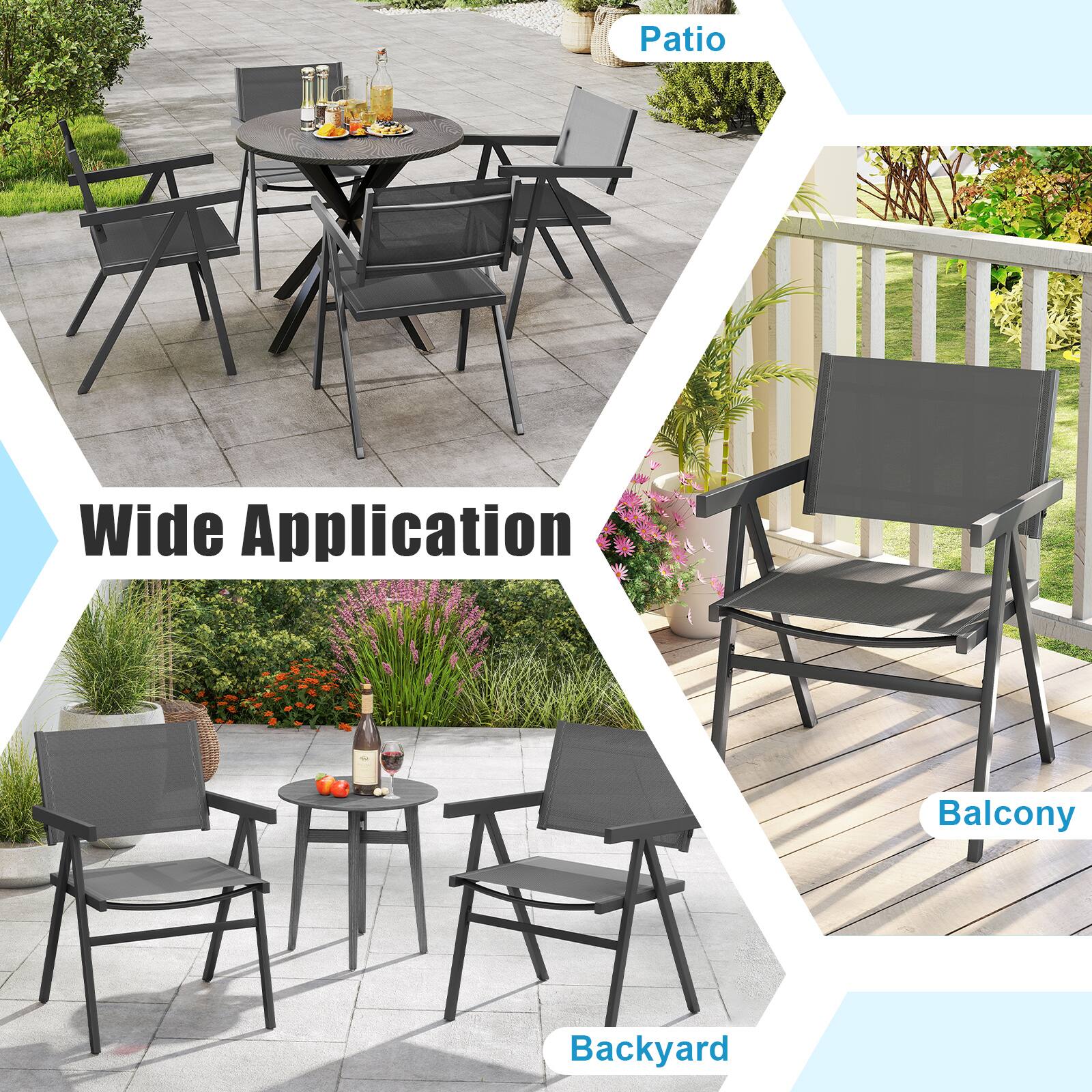Patio  
Wide Application  
Balcony  
Backyard