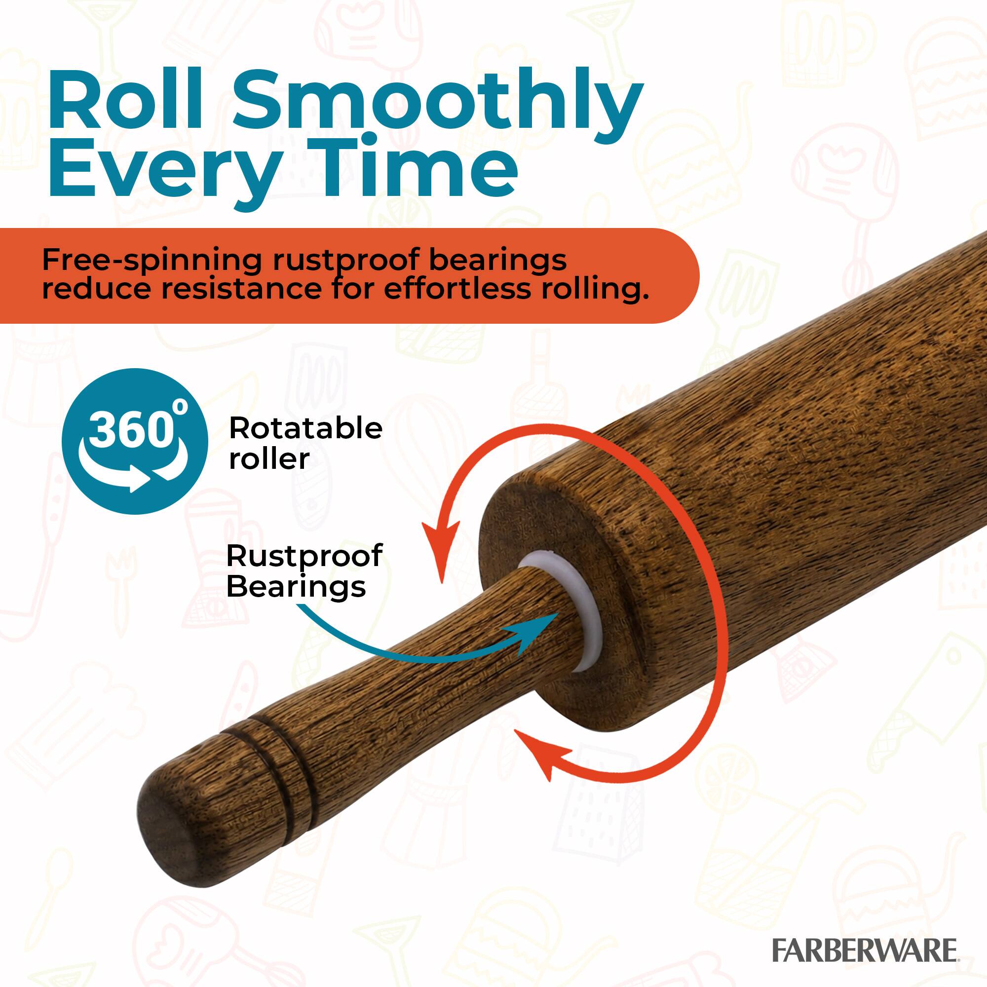 Roll Smoothly Every Time

Free-spinning rustproof bearings reduce resistance for effortless rolling.

360° Rotatable roller

Rustproof Bearings

FARBERWARE