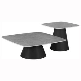 Coaster Co. of America - Eason 2-piece Cocktail Coffee Table Set and Black - Concrete
